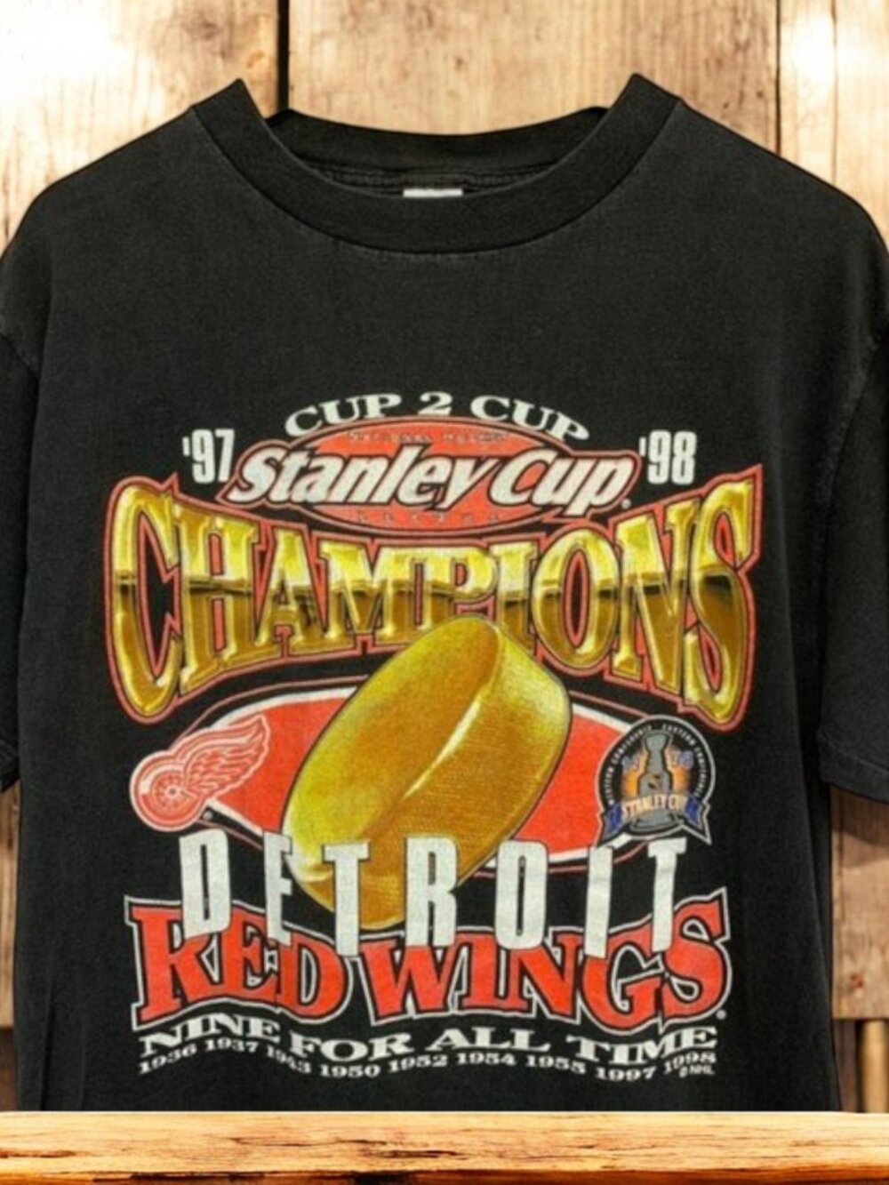 Vintage Detroit Red Wings 1997 & 1998 Back to Back Stanley Cup Champions REPRINT